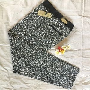 Express Editor ankle pants 0R black/white pattern